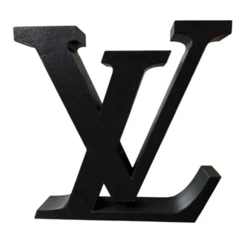 Rare LARGE 8.5" Black LV Art Decor